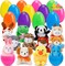 12 Pack Prefilled Easter Eggs with Animals Stuffers Plush Toys for Easter Egg Hunt, Easter Basket Stuffers Fillers, Easter Party Favors